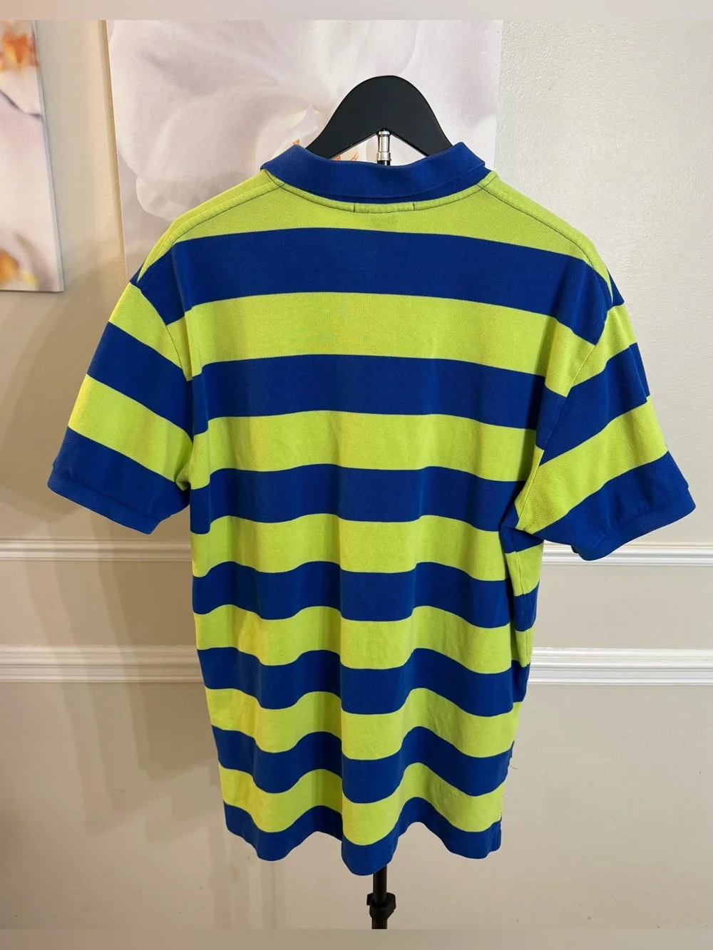 Vintage Polo By Ralph Lauren Men’s Short Sleeve Striped Polo Shirt! Size XL.